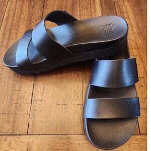 Reef Womens Cushion Vista Hi Sandal Black Size 7